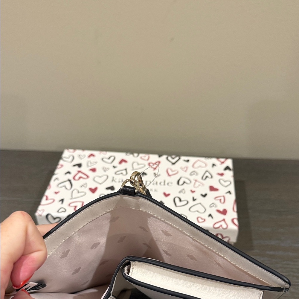 Kate Spade Heart Print Wristlet - Black, Red, White - Picture 5 of 7